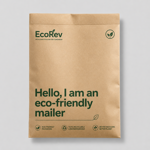 Sac de Courrier en Kraft de Luxe Écologique et Recyclable avec Fermeture Autocollante, Poignées Torsadées et Design Imprimé Offset - Product Image 2