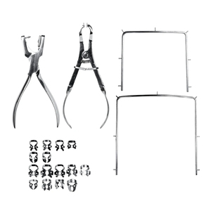 Kit de Abrazaderas de Goma para Dientes, para Procedimientos Endodónticos, Juego de Aislamiento Quirúrgico de Acero Inoxidable para Tratamiento Dental, Herramientas Dentales - Product Image 1