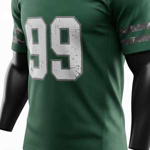 Maillot de football américain sublimé, dernier design, haute qualité, respirant, séchage rapide, vêtements d'entraînement, hauts personnalisés - Product Image 6