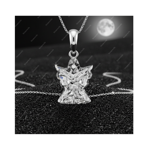 Pendentifs et breloques en argent sterling 925 plaqué or, bijoux fins, diamants de laboratoire certifiés GIA IGI DEF VVS VS - Product Image 1