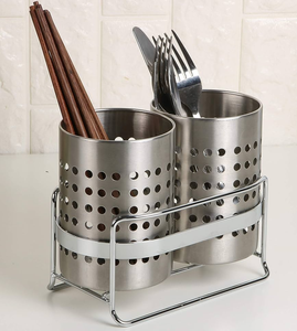 Porte-ustensiles en acier inoxydable de qualité supérieure, compatible lave-vaisselle, avec motif feuille, pour rangement de cuisine - Product Image 6