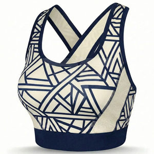 Sujetador deportivo para mujer, top de yoga sencillo, transpirable, de secado rápido, soporte medio, ropa de fitness 100% algodón, antibacteriano - Product Image 4