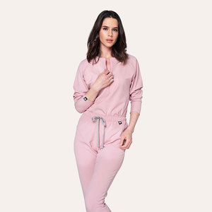 Ensemble de tenue médicale tissée anti-rides pour femme, uniforme d'infirmière à manches longues en polyester, rayonne et élasthanne extensible, tenue de travail hospitalière - Product Image 3