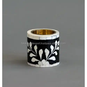 Best Manufacturer quality Handmade Acacia Wood Mother of Pearl Bone Inlay Wood Bakhoor <b>Incense</b> Burner <b>Box</b> Candle Holder By FWE - Product Image 1