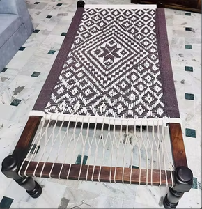 Handwoven Woven Rectangle Modern Bohemian Charpai <b>Bench</b> Artisanal Traditional Indian Design Eco-Friendly Durable Indoor <b>Wooden</b> - Product Image 4