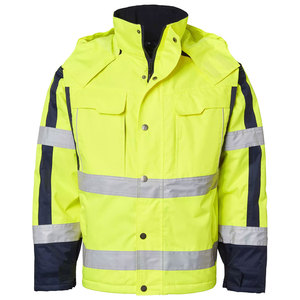 Veste de sécurité réfléchissante imperméable haute visibilité, manteau d'hiver chaud pour la construction, vêtements de travail haute visibilité - Product Image 5