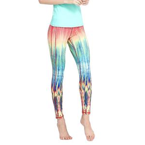 Pantalones de Yoga con Estampado a Color, Leggings Deportivos de Cintura Alta con Control de Abdomen, Fitness, Elásticos en Cuatro Direcciones, Spandex/Nylon, Secado Rápido, Transpirables - Product Image 1