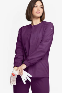 Blouse médicale pour femme en polyester violet, à manches longues, tricotée, infroissable, nouvelle collection - Product Image 5