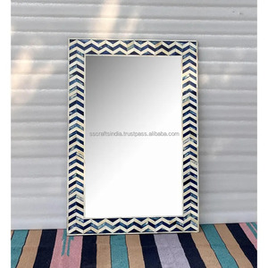 Miroir d'incrustation d'os de fabrication indienne pour l'accent décoratif ou les entrées et les salons disponibles pour la quantité en vrac - Product Image 1