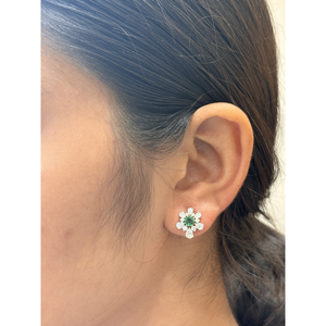 Boucles d'oreilles de luxe en or 14 carats avec rubis rouge et diamants en forme de poire, 1,15 carat, halo de diamants créés en laboratoire, bijoux raffinés, cadeau d'anniversaire - Product Image 1