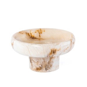 High Quality Resin Footed Fruit Bowl with Matching Tray and Printed Saucers for Premium Dining Decor and <b>Eid</b> <b>Gift</b> Hampers - Product Image 6