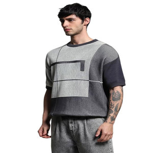Camiseta de Punto para Hombre, Corte Regular, Manga Corta, Cuello Redondo/en V, Casual, Transpirable, 100% Algodón, Anti-Pilling, Secado Rápido - Product Image 3
