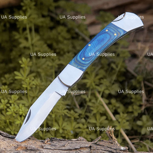 UA Supplies Handmade Carbon Steel Hunting Clip Point Folding <b>Knife</b> 0.5mm Blade Thickness 7in Overall Length OEM Customizable - Product Image 3