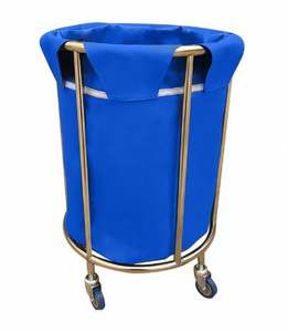 รถเข็นสแตนเลสสำหรับโรงพยาบาล ราคาขายส่งไฮเทค สำหรับเก็บขยะทำความสะอาด ฉุกเฉิน การแพทย์ และการพยาบาล รับน้ำหนักได้ 40 ปอนด์ - Product Image 3