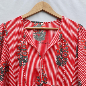 Beautiful floral Cotton <b>Block</b> <b>Printed</b> dress Dress For Casual wear Hand <b>Block</b> <b>Printed</b> Dress - Product Image 2