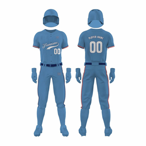 Uniforme de Béisbol Personalizado con Logotipo y Nombre del Jugador, MOQ Bajo, Tejido Grueso, Transpirable, de Secado Rápido, 100% Poliéster - Product Image 6