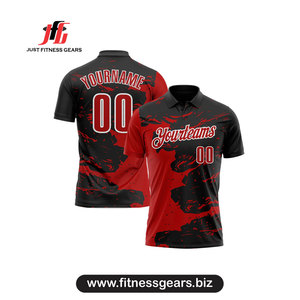 Just Fitness Gears Men's Black <b>Orange</b> Custom for Shirt Long Sleeve Solid Breathable Embroidered Sporty Knitted Polyester - Product Image 2