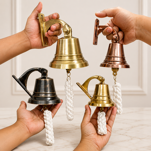 Personalized Engraved Brass <b>Bell</b> Decorative Hanging <b>Bell</b> Dinner Calling <b>Bell</b> Wall <b>Bell</b> for Home Kitchen Garden Bar Restaurant - Product Image 1