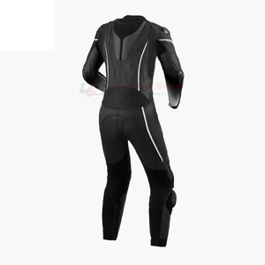 Combinaison de moto en cuir de vachette véritable de qualité supérieure pour homme avec protections homologuées CE pour la conduite sur circuit, sur route et professionnelle - Product Image 6