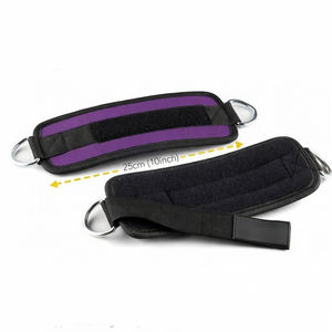 Sangles de cheville rembourrées pour machine à câble, idéales pour les exercices de fessiers et du bas du corps en salle de sport, accessoires de fitness en Spandex et Nylon - Product Image 3