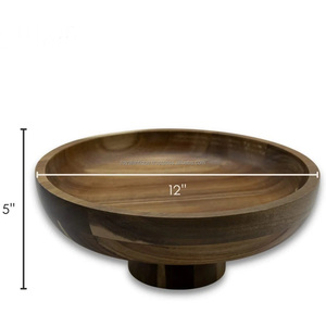 Bol à mélanger de collations de légumes de fruits de bol en bois de conception attrayante pour le bol de service de restaurant et d'hôtel - Product Image 4