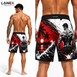 Custom <b>Men</b>’s 3D Graphic Print Board Shorts Quick Dry Surf Swim <b>Trunks</b> 4-Way Stretch Beachwear Summer Water Sports Shorts OEM ODM - Product Image 4