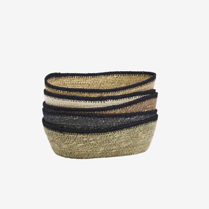 Panier de rangement ovale tressé à la main en jonc de mer, design empilable, écologique, organisateur de maison, fournisseur en gros - Product Image 2