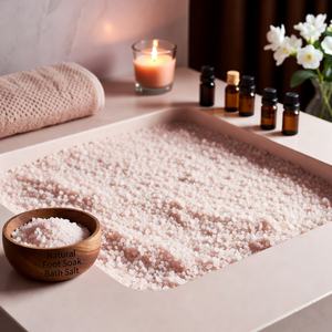 Sal de baño para pies tallada en piedra natural del Himalaya con cristales minerales del Mar Muerto, paquete de cuidado relajante de 850 g, terapia de spa - Product Image 6