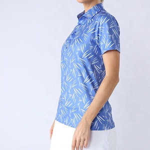 เสื้อโปโลผู้หญิงสำหรับตีกอล์ฟ น้ำหนักเบา ออกแบบได้ตามต้องการ แขนสั้น แห้งเร็ว ติดกระดุม 4 เม็ด - Product Image 5