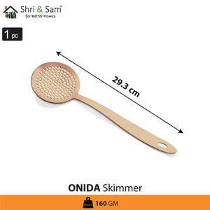 Skimmer de acero inoxidable Onida con revestimiento de PVD de oro rosa Producto de utensilios - Product Image 2