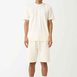 High Selling Eco Friendly Summer Men Beach T-Shirt & Shorts Set 100% Cotton Quick Dry Hip Hop Style Low Price - Product Image 5