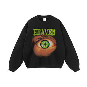 เสื้อฮู้ดผู้ชายพิมพ์ลาย Heaven Eye ผ้าฝ้าย ซิปหน้า สวมใส่สบายๆ สไตล์สตรีทแวร์ แขนยาว ผ้าถัก กันน้ำ ระบายอากาศได้ดี - Product Image 3