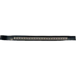 Cadena de plata de cuero de color negro Banda de cejas elegante para caballos Pedido a granel OEM aceptado - Product Image 2