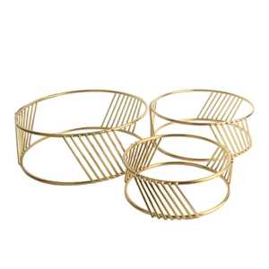 Golden Simple Cake Stand <b>Dessert</b> Display Plate Cupcake Holder Wedding Birthday Party Elegant Minimal Metal Table Decor - Product Image 4