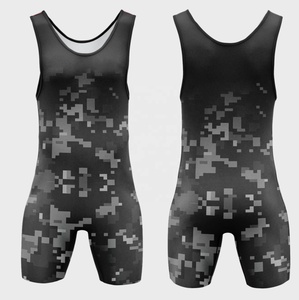 Singlet de Lucha Libre con Sublimación Personalizada, Camuflaje, Secado Rápido, Uniforme de Artes Marciales de Una Pieza para Adultos, Nombre y Número - Product Image 4