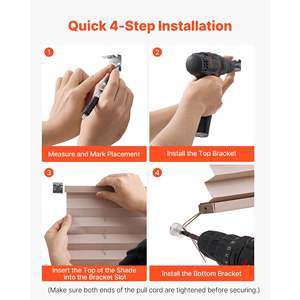 1 Paquete de Cortinas Plisadas para Autocaravana de 62 x 32 Pulgadas, Fáciles de Limpiar, Tela de Poliéster, Protección de la Privacidad, Bloqueo de la Luz Solar, para Remolques de Viaje - Product Image 6