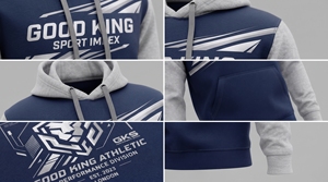 Sudadera con Capucha para Hombre, Diseño Personalizado OEM, Sublimación, Serigrafía, Invierno, Dos Tonos, Ropa Deportiva, Poliéster/Algodón - Product Image 4