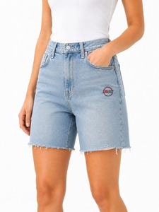 Shorts de Mezclilla para Mujer, Última Moda, Jeans Casuales con Costuras Resistentes, Ajuste Cómodo, Shorts de Mezclilla con Bolsillos para Ropa Urbana - Product Image 3