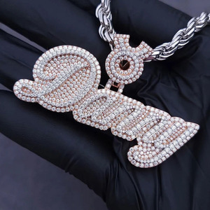 RB Gems - Colgante de Diamante Moissanite Cultivado en Laboratorio VVS, Plata de Ley 925, Chapado en Oro, Acabado Clásico Personalizado, Corte Brillante - Product Image 3