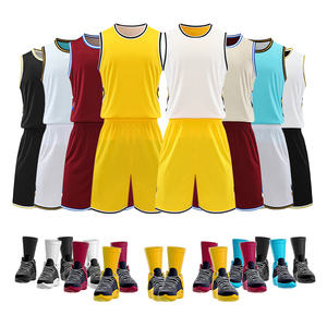 เสื้อบาสเก็ตบอลแบบกลับด้านได้สองด้าน ผ้าโพลีเอสเตอร์ 100% ระบายอากาศ แห้งเร็ว ขายส่งยอดนิยม ปรับแต่งได้ตามต้องการ - Product Image 1