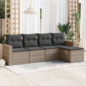 Set Divano da Giardino Modulare in Rattan PE, Dimensioni 25.8x24.4x27.2 Pollici, Arredamento da Esterno dal Design Contemporaneo - Product Image 1