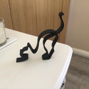 Escultura Artística de Gato Negro en Metal con Estructura de Alambre, Objeto Decorativo para Mesa, Perfecto para Decoración de Habitación Infantil, Adorno para Estante de Guardería, Venta al por Mayor desde India - Product Image 5