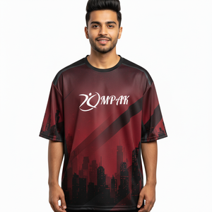 T-shirt oversize à sublimation tendance pour homme, streetwear décontracté, coupe ample, vêtement de tous les jours - Product Image 1