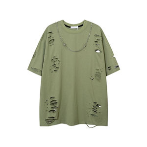 T-shirt surdimensionné personnalisé avec logo, 250-330 GSM, style vintage vieilli, épaules tombantes, streetwear homme, coupe ample, 100% coton - Product Image 3