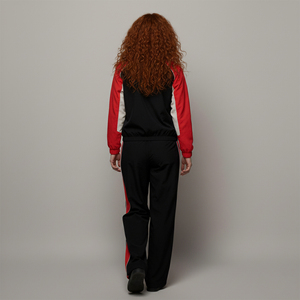 High Quality Unisex <b>Black</b> Red Solid Eco-Friendly 100% Nylon 2 1 Design <b>Windbreaker</b> Tracksuit Drawstring Closure Sporty Track - Product Image 5