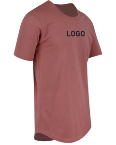 T-shirt Longline pour homme T-shirt oversize 100% coton à encolure dégagée avec ourlet incurvé et longue queue T-shirt blanc - Product Image 6