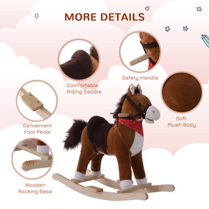 Cavallo a dondolo in legno per bambini - Product Image 4