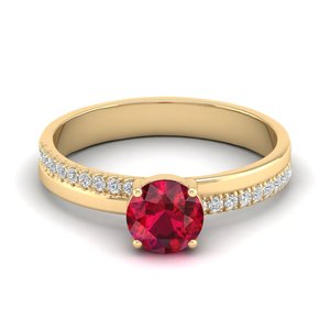 Anillos de Oro Sólido de 14K con Diamantes Certificados por IGI y Rubíes, Precio al por Mayor REYES, Joyería Fina de Lujo para Bodas - Product Image 6