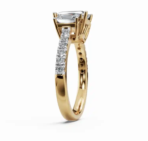 Colgante/Dije de compromiso de oro rosa con diamante cultivado en laboratorio Royal Triad de 1.981 quilates, tres piedras, para aniversario de boda, oro de 14K, 15 piezas - Product Image 2