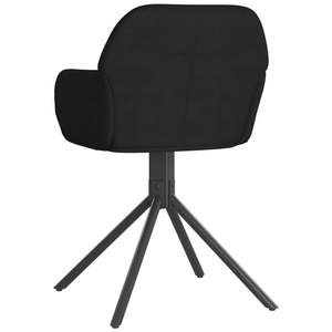 Ensemble de 2 chaises de salle à manger pivotantes noires - Product Image 6